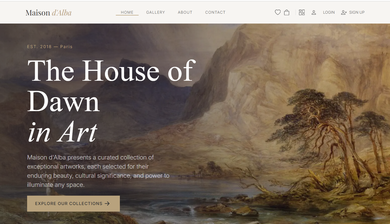 home page